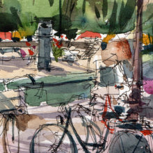AMS001 Amstelveld Amsterdam Original Watercolor2 AMS001 Amstelveld Amsterdam Original Watercolor1