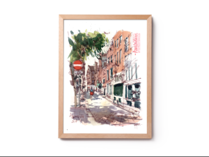 AMS003 Sign Amsterdam Original Watercolor