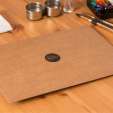 Envelope drawing Barcelona Original Watercolor 1