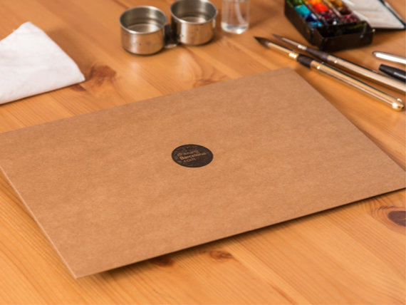 Envelope drawing Barcelona Original Watercolor 1