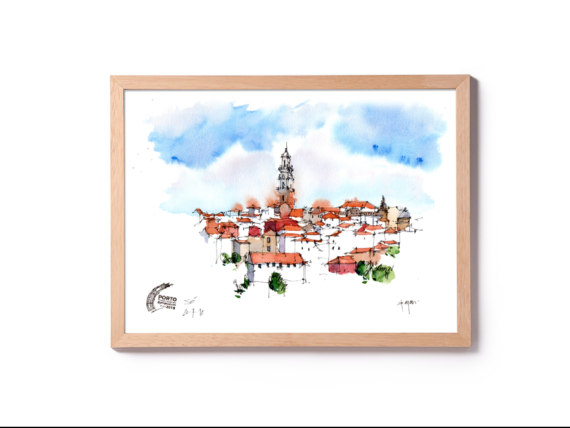 OPO001 Sé Oporto Original Watercolor