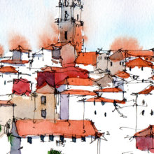 OPO001 Sé Oporto Original Watercolor