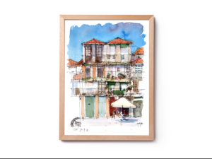 OPO002 Casa Oporto Original Watercolor