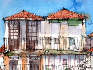 OPO002 Casa Oporto Original Watercolor