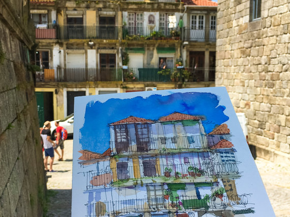 OPO002 Casa Oporto Original Watercolor OPO002 Casa Oporto Original Watercolor