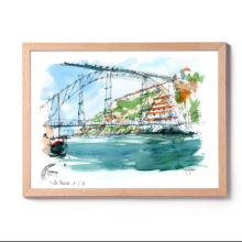 OPO003 Sao Nicolau Oporto Original Watercolor OPO003 Sao Nicolau Oporto Original Watercolor