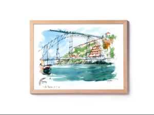 OPO003 Sao Nicolau Oporto Original Watercolor