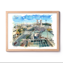 MAD002-Madrid-Centro-vista-madrid-Original-Watercolor