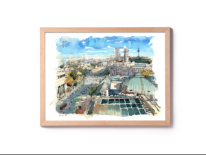 MAD002-Madrid-Centro-vista-madrid-Original-Watercolor