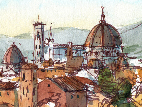 Giardino-delle-rose-firenze-Original-Watercolor2 Giardino-delle-rose-firenze-Original-Watercolor