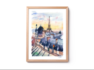 La-tour-Eiffel-Paris-Original-Watercolor