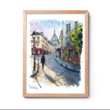 Montmartre-Paris-Original-Watercolor Montmartre-Paris-Original-Watercolor