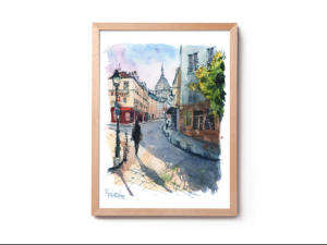 Montmartre-Paris-Original-Watercolor