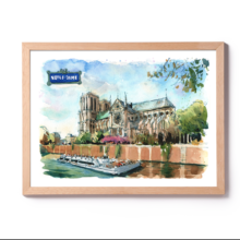 Notre-Dame-Paris-Original-Watercolor Notre-Dame-Paris-Original-Watercolor