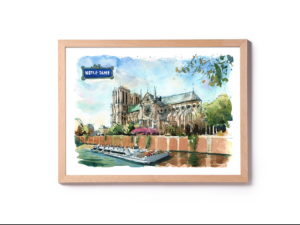 Notre-Dame-Paris-Original-Watercolor