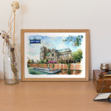 Notre-Dame-Paris-Original-Watercolor4 Notre-Dame-Paris-Original-Watercolor