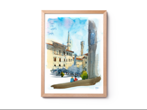 Piazza-della-Signoria-Original-Watercolor