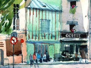 Quartier-latin-Paris-Original-Watercolor