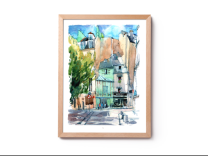 Quartier-latin-Paris-Original-Watercolor