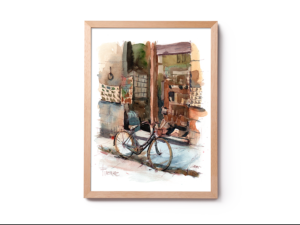 bicicleta-firenze-Original-Watercolor