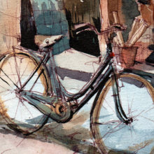 bicicleta-firenze-Original-Watercolor