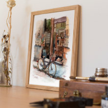 bicicleta-firenze-Original-Watercolor