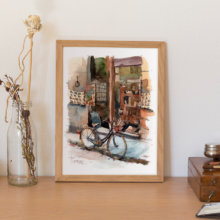 bicicleta-firenze-Original-Watercolor