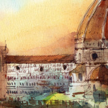 duomo-firenze-Original-Watercolor duomo-firenze-Original-Watercolor