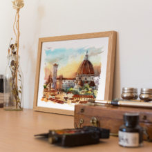 duomo-firenze-Original-Watercolor duomo-firenze-Original-Watercolor