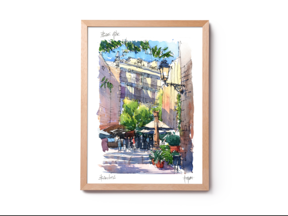 032-Barri-Gotic-Museu-Mares-drawing-BarcelonaBarri-Gotic-Museu-Mares-drawing-Barcelona-watercolor-print Barri-Gotic-Museu-Mares-drawing-Barcelona-watercolor-print