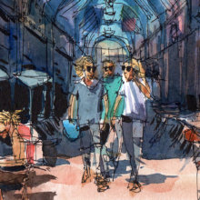 Brixton-Village-Market-London-Original-Watercolor