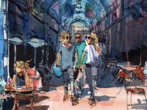 Brixton-Village-Market-London-Original-Watercolor