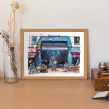 Brixton-Village-Market-London-Original-Watercolor