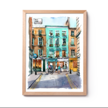 Kingly-Court-london-Original-Watercolor Kingly-Court-london-Original-Watercolor