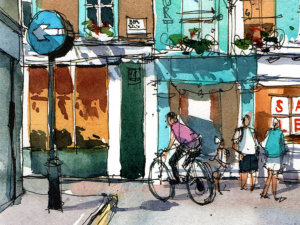 Kingly-Court-london-Original-Watercolor