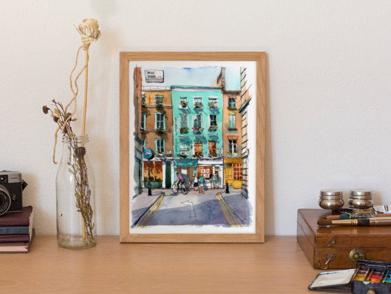 Kingly-Court-london-Original-Watercolor Kingly-Court-london-Original-Watercolor