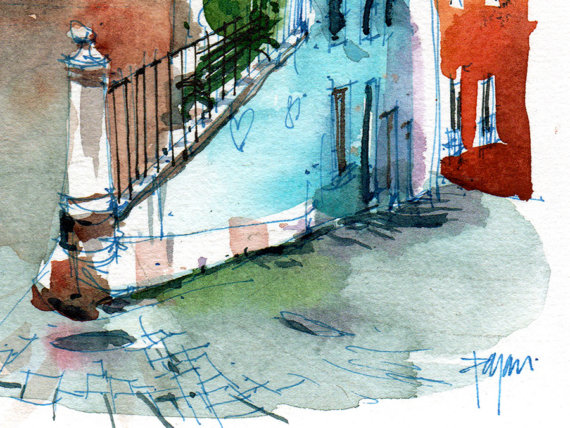 alfama-lisboa-original-watercolor alfama-lisboa-original-watercolor