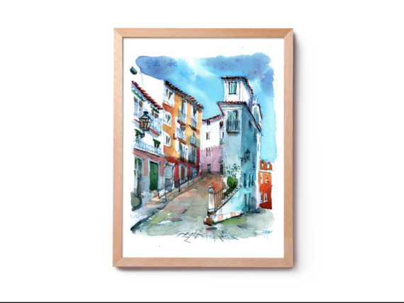 alfama-lisboa-original-watercolor alfama-lisboa-original-watercolor