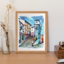 alfama-lisboa-original-watercolor alfama-lisboa-original-watercolor