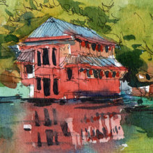 Regents-Canal-London-Original-Watercolor Regents-Canal-London-Original-Watercolor