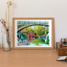 Regents-Canal-London-Original-Watercolor Regents-Canal-London-Original-Watercolor