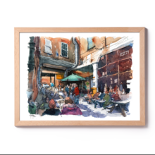 cafe-1001-brick-lane-London-Original-Watercolor