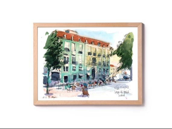 villa-sousa-alfama-lisboa-original-watercolor villa-sousa-alfama-lisboa-original-watercolor
