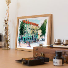 villa-sousa-alfama-lisboa-original-watercolor villa-sousa-alfama-lisboa-original-watercolor