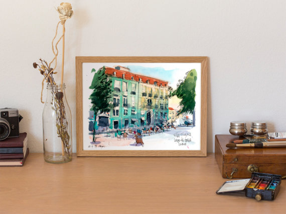 villa-sousa-alfama-lisboa-original-watercolor villa-sousa-alfama-lisboa-original-watercolor
