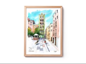 plaça-del-sol-drawing-barcelona-watercolor-print
