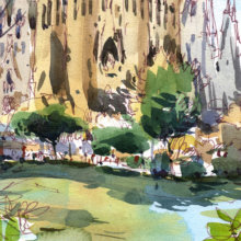 sagrada-familia-placa-de-gaudi-barcelona-print-watercolor