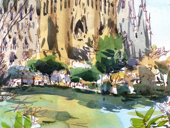 sagrada-familia-placa-de-gaudi-barcelona-print-watercolor