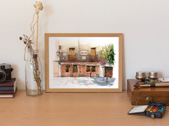 sobrino-de-botin-restaurante-madrid-Original-Watercolor sobrino-de-botin-restaurante-madrid-Original-Watercolor