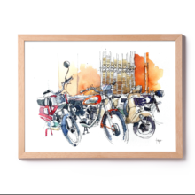 ducati-vespa-motorbike -watercolor-print ducati-vespa-motorbike -watercolor-print